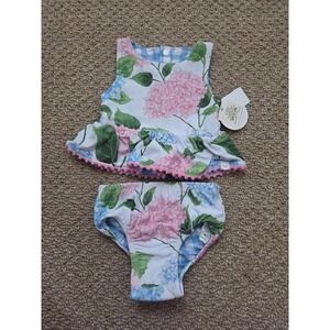 Mud pie baby girl reversible swimsuit 3-6 mos